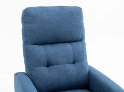 Poltrona articulada em tecido capitonê cor azul JARAMILO