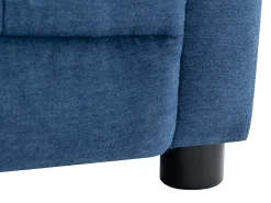 Poltrona articulada em tecido capitonê cor azul JARAMILO