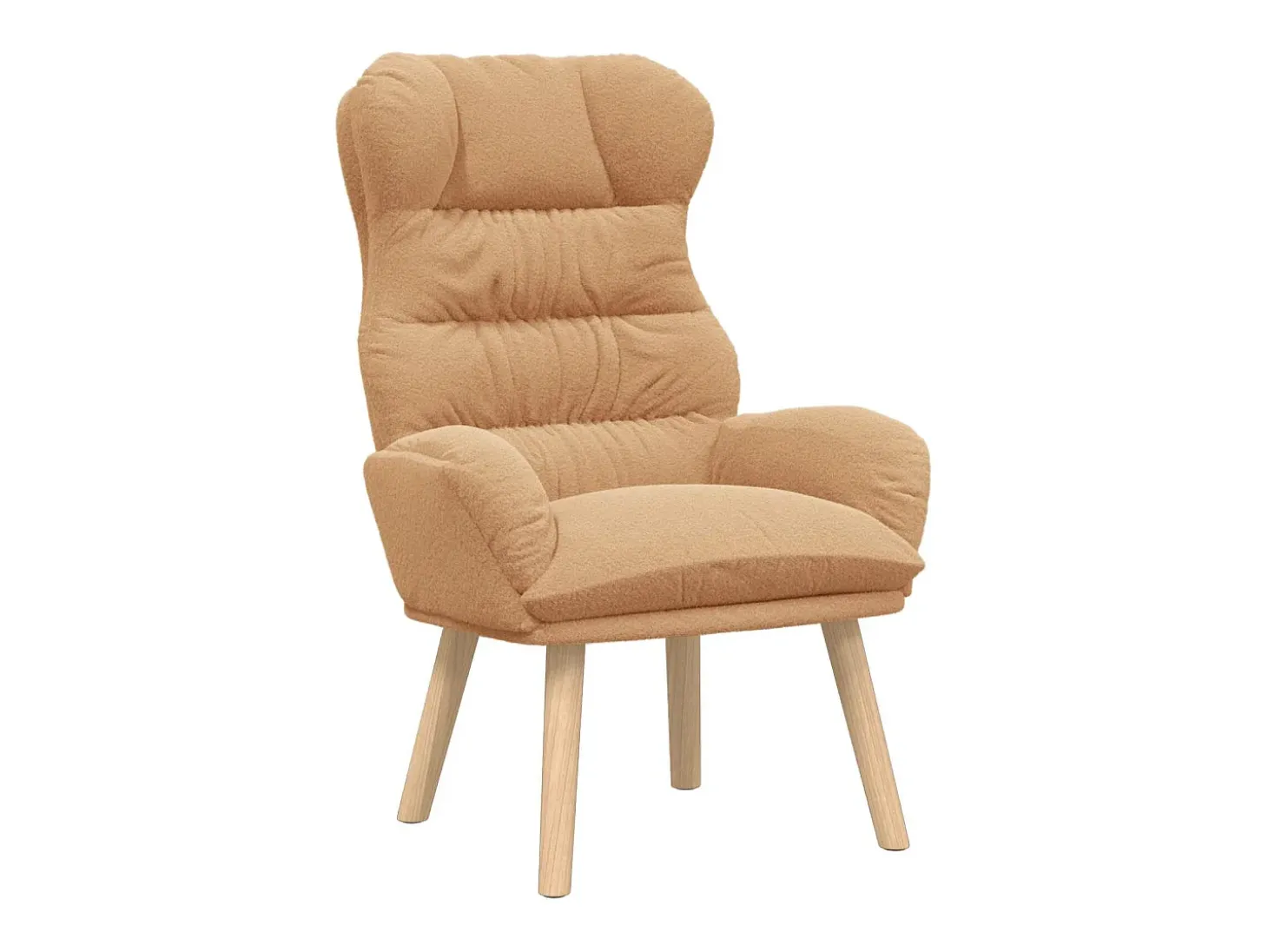 poltrona Bege 69 x 74 x 93 cm Tecido Sherpa