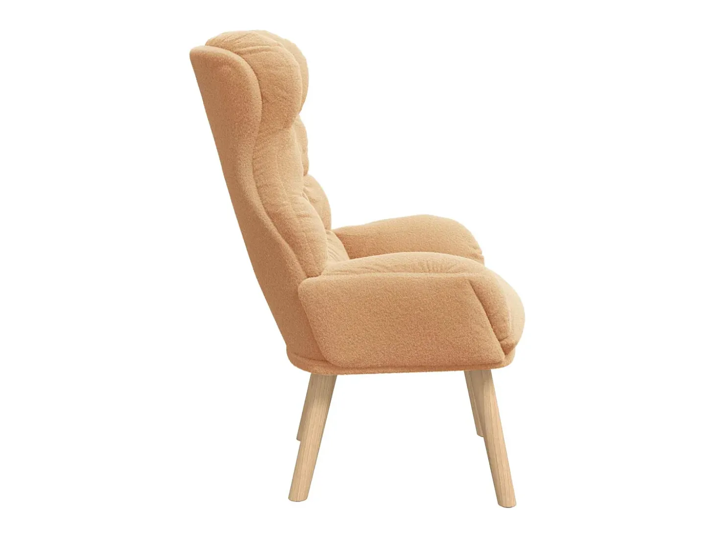poltrona Bege 69 x 74 x 93 cm Tecido Sherpa