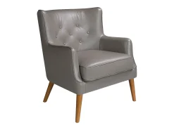 Poltrona Chester em pele cinzenta escura 5085 ANGEL CERDA