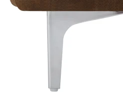 Poltrona Chesterfield em microfibra com aspecto de couro envelhecido EDWINA