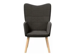 poltrona Cinza Escuro 62 x 67 x 95,5 cm Tecido Sherpa