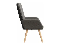 poltrona Cinza Escuro 62 x 67 x 95,5 cm Tecido Sherpa