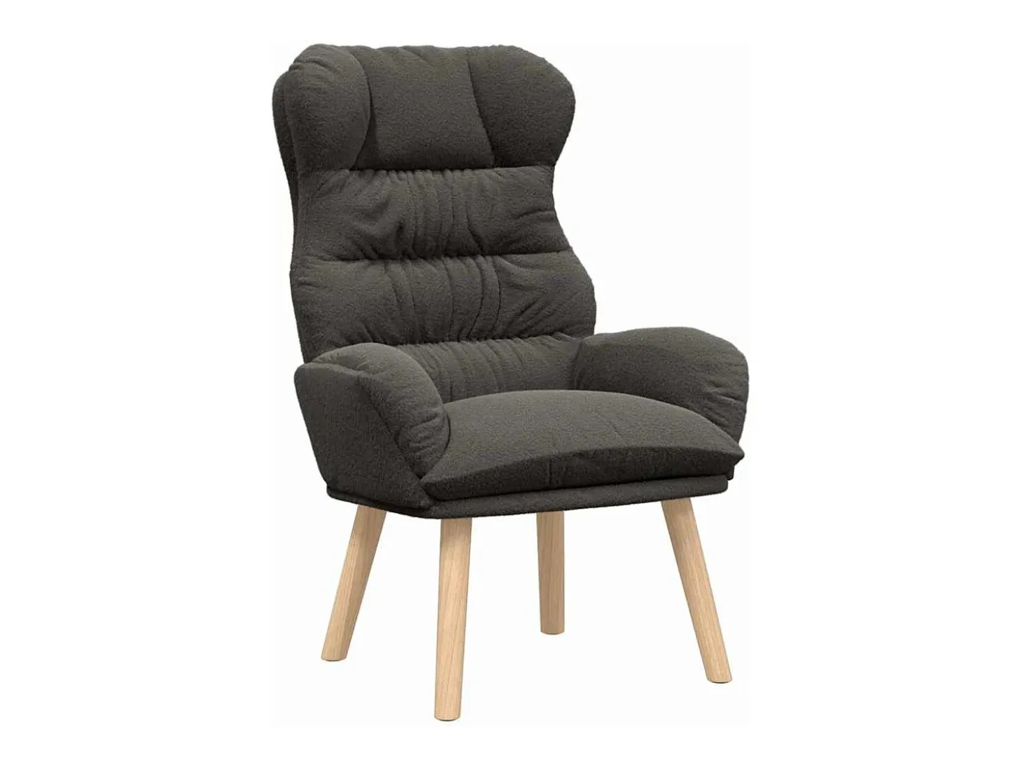 poltrona Cinza Escuro 69 x 74 x 93 cm Tecido Sherpa