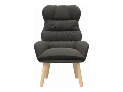 poltrona Cinza Escuro 69 x 74 x 93 cm Tecido Sherpa