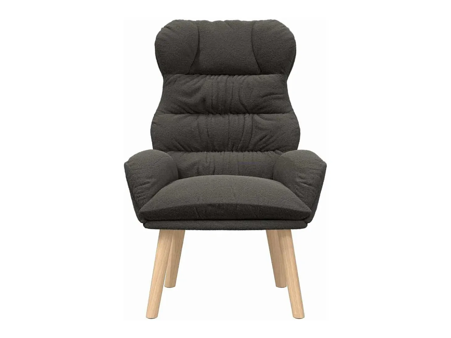poltrona Cinza Escuro 69 x 74 x 93 cm Tecido Sherpa