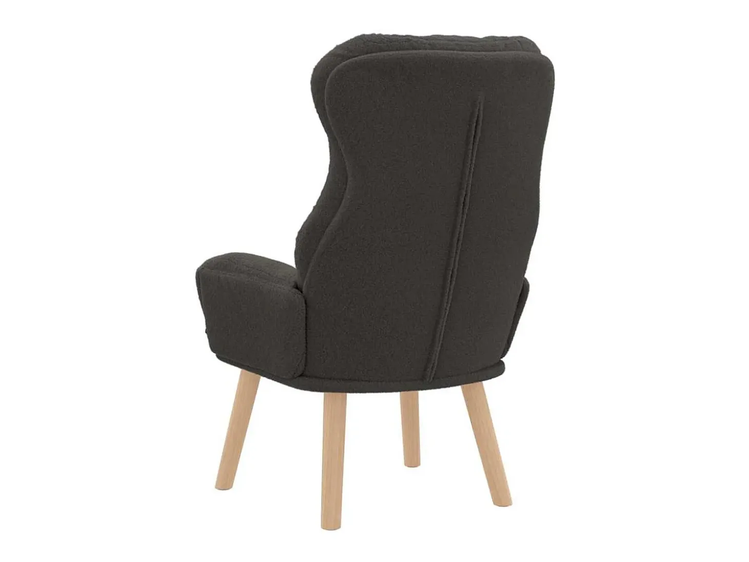 poltrona Cinza Escuro 69 x 74 x 93 cm Tecido Sherpa