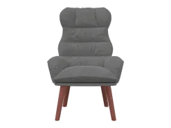 poltrona Cinza Escuro 69 x 74 x 93 cm Veludo