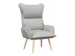 poltrona Cinza Nuvem 69 x 74 x 93 cm Tecido e Contraplacado