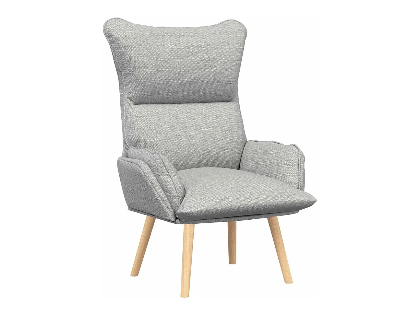 poltrona Cinza Nuvem 69 x 74 x 93 cm Tecido e Contraplacado
