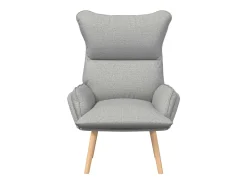 poltrona Cinza Nuvem 69 x 74 x 93 cm Tecido e Contraplacado