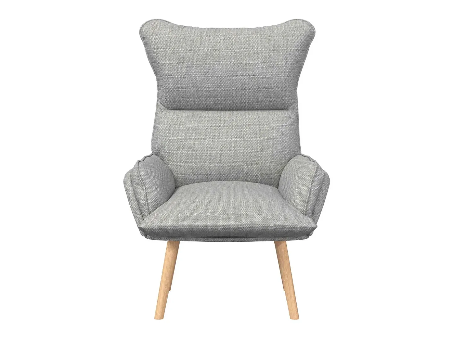 poltrona Cinza Nuvem 69 x 74 x 93 cm Tecido e Contraplacado