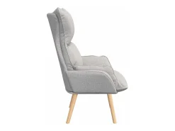 poltrona Cinza Nuvem 69 x 74 x 93 cm Tecido e Contraplacado