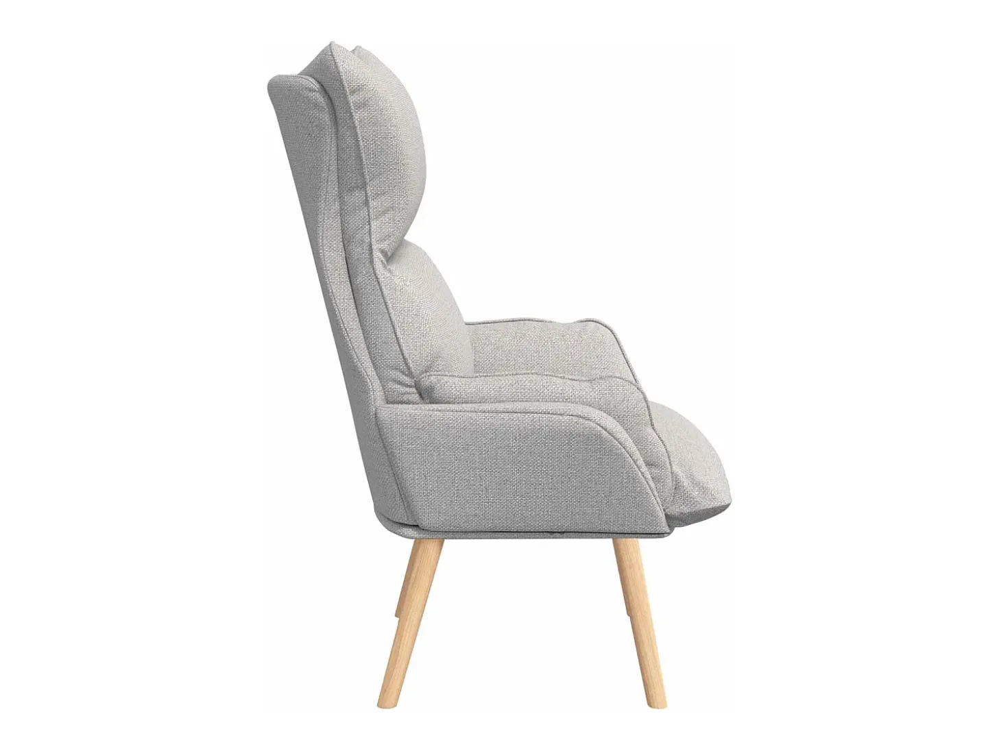 poltrona Cinza Nuvem 69 x 74 x 93 cm Tecido e Contraplacado