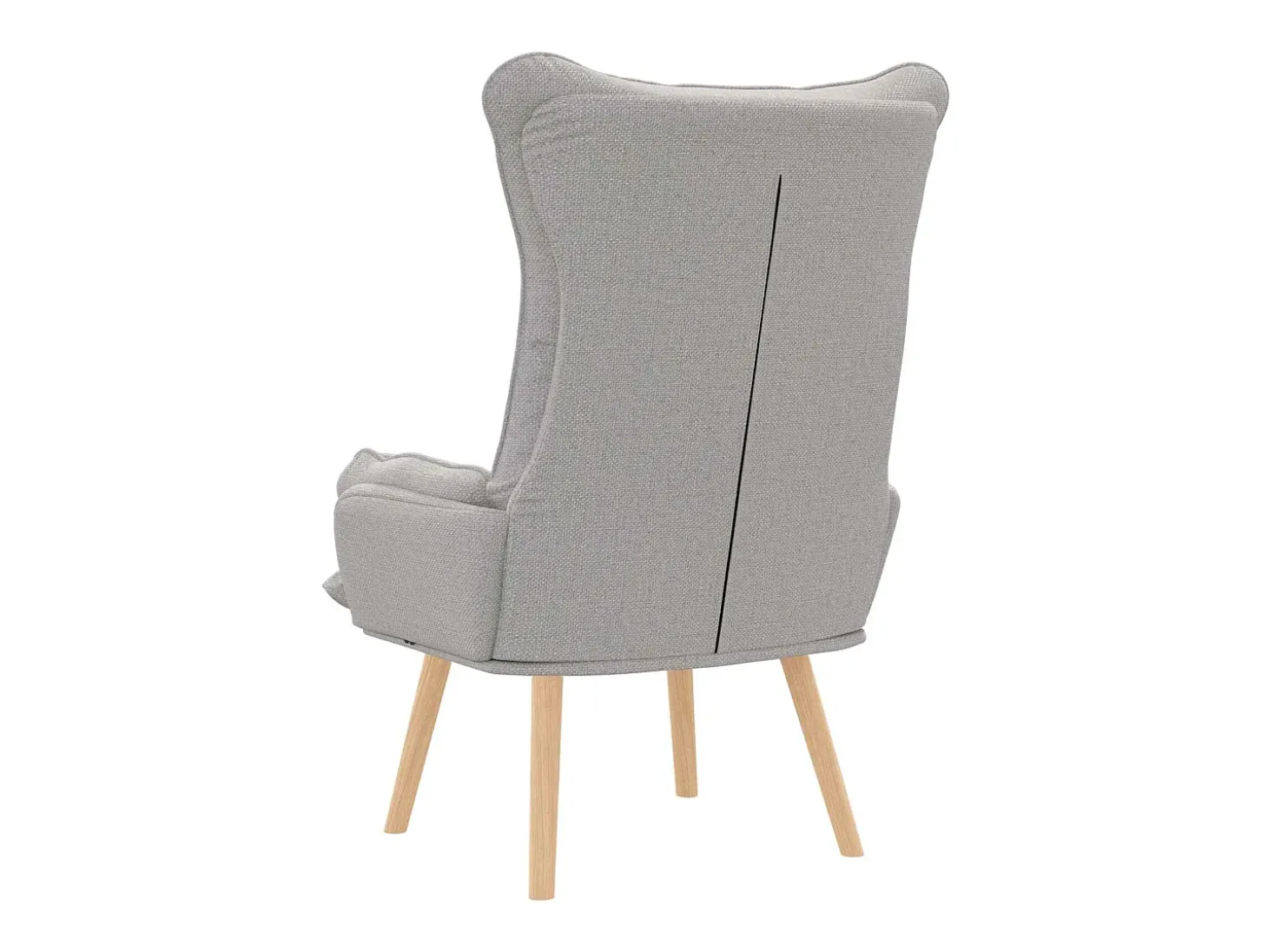 poltrona Cinza Nuvem 69 x 74 x 93 cm Tecido e Contraplacado