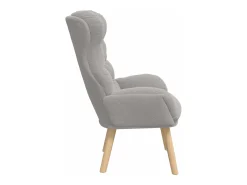 poltrona Cinzento-claro 69 x 74 x 93 cm Tecido Sherpa