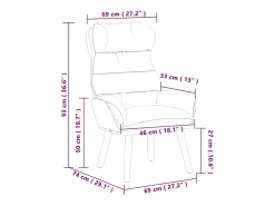 poltrona Cinzento-claro 69 x 74 x 93 cm Tecido Sherpa