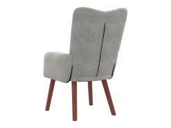 poltrona Cinzento-claro 63 x 67 x 94 cm Veludo