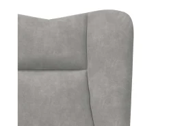 poltrona Cinzento-claro 63 x 67 x 94 cm Veludo