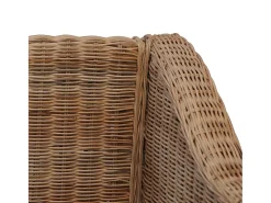 Poltrona com almofadões em vime natural