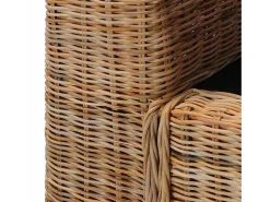 Poltrona com almofadões em vime natural