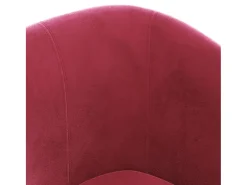 Poltrona com apoio de pés veludo vermelho-tinto
