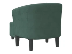 Poltrona com apoio de pés veludo verde-escuro