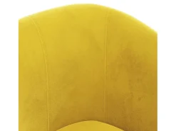 Poltrona com apoio de pés veludo amarelo