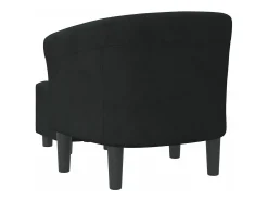 Poltrona com apoio de pés veludo preto
