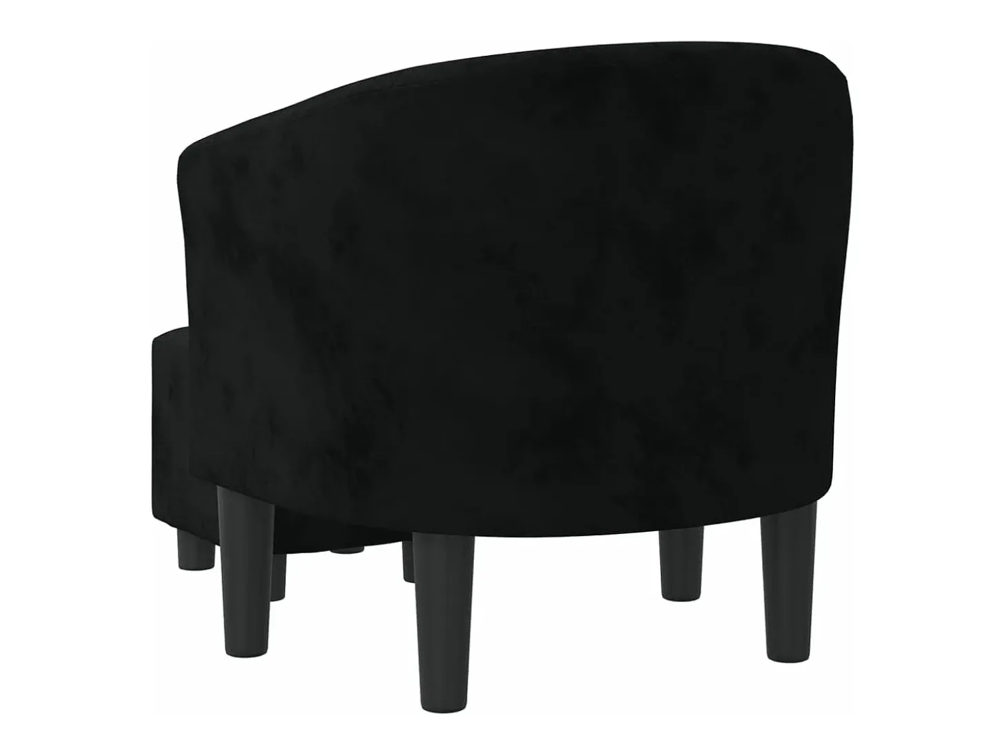 Poltrona com apoio de pés veludo preto