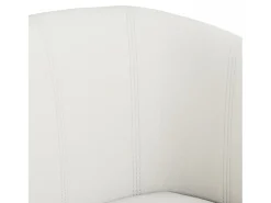 Poltrona com apoio de pés couro artificial branco