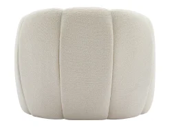 Poltrona concha em tecido chenille cor bege DELIPO