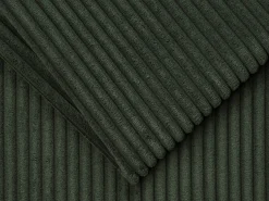 Poltrona conversível rápida em veludo canelado verde - Área de dormir 70 cm - Colchão 14 cm VIZIR