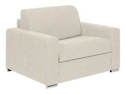 Poltrona convertível abertura rápida tecido bege, cama 70 cm e colchão 14 cm - CALITO