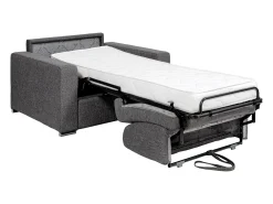 Poltrona convertível abertura rápida tecido bege, cama 70 cm e colchão 14 cm - CALITO