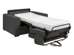 Poltrona convertível abertura rápida tecido bege, cama 70 cm e colchão 14 cm - VIZIR