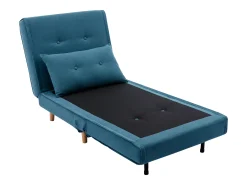 Poltrona convertível em tecido azul estilo habitat jovem URIBIA.