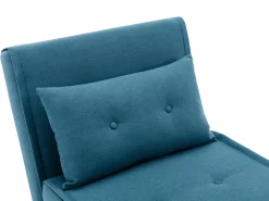 Poltrona convertível em tecido azul estilo habitat jovem URIBIA.