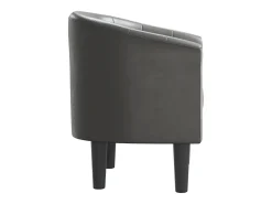 Poltrona couro artificial cinzento