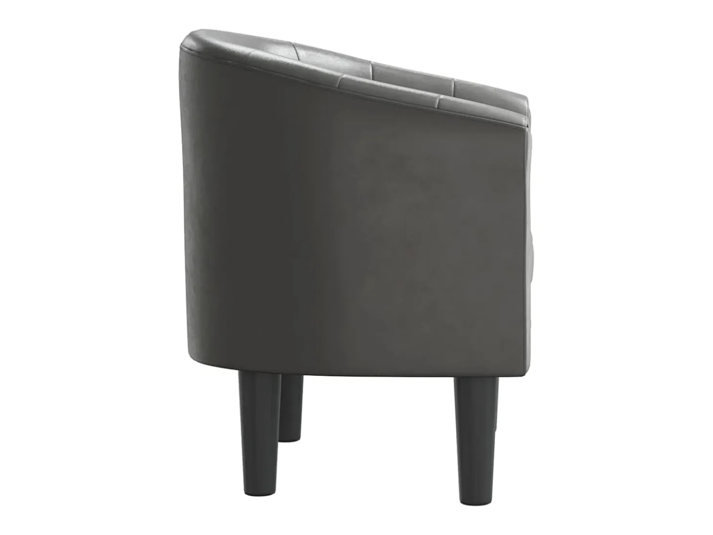 Poltrona couro artificial cinzento
