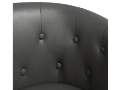 Poltrona couro artificial cinzento