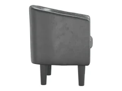 Poltrona couro artificial cinzento