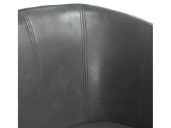 Poltrona couro artificial cinzento