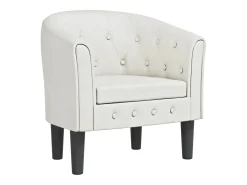 Poltrona couro artificial branco