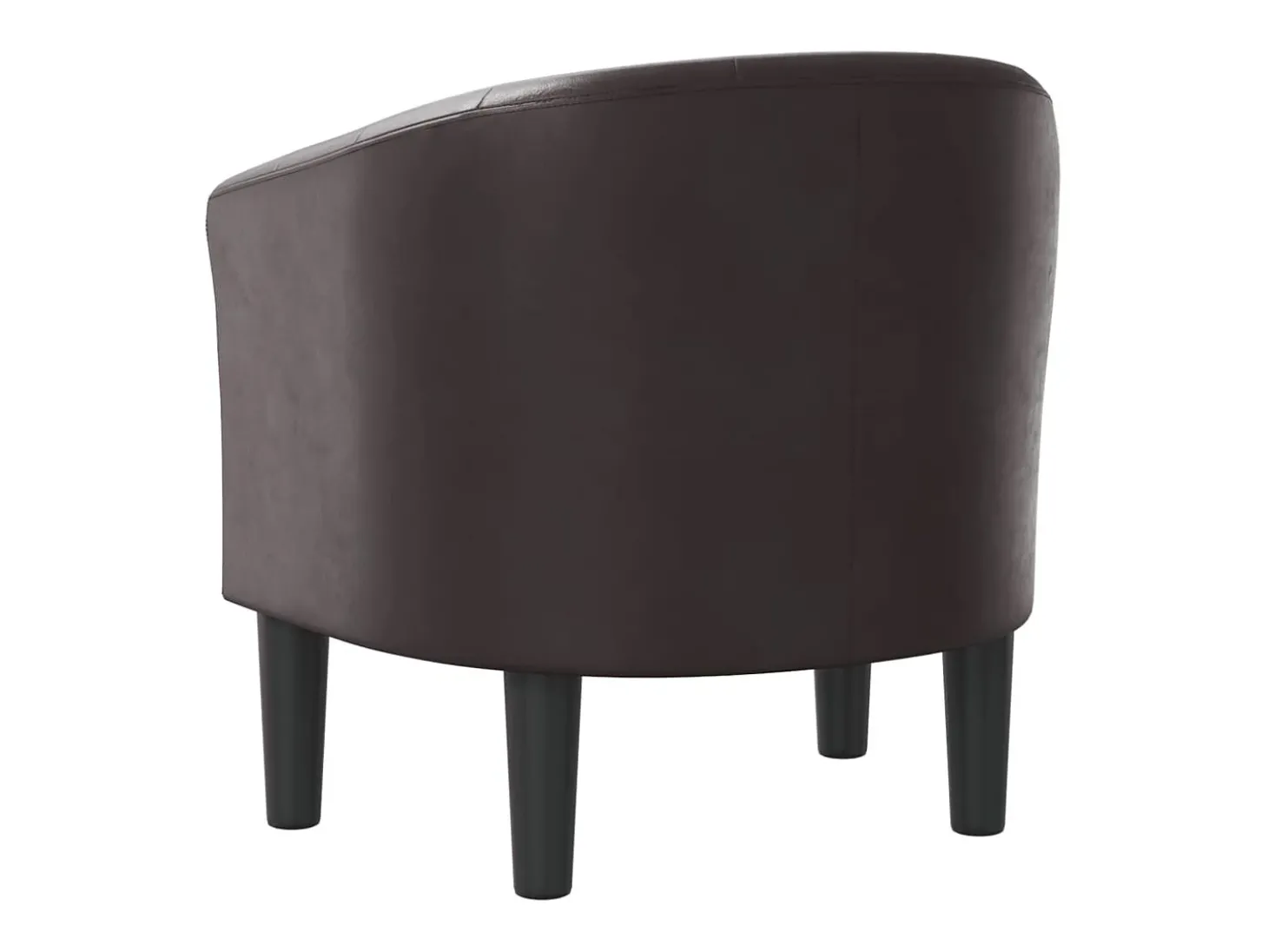 Poltrona couro artificial castanho
