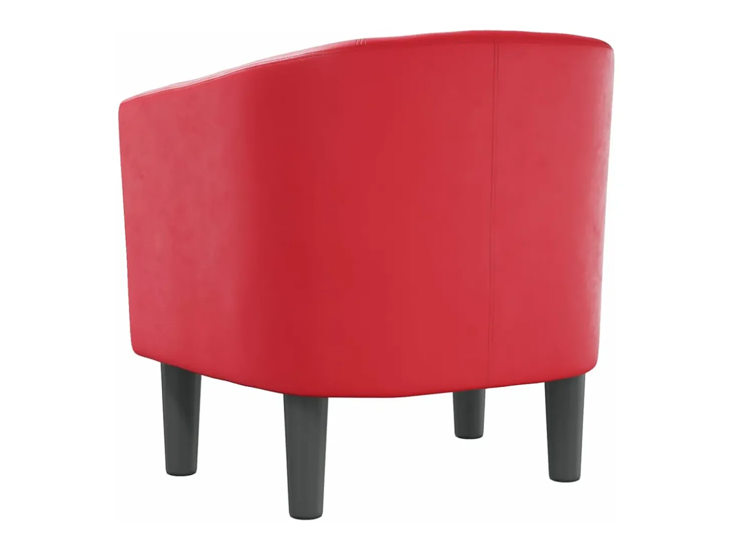 Poltrona couro artificial vermelho
