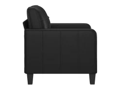 Poltrona couro artificial 60 cm preto
