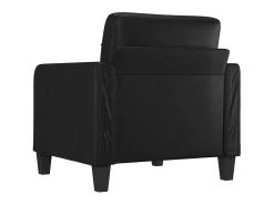 Poltrona couro artificial 60 cm preto