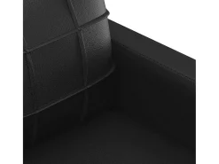 Poltrona couro artificial 60 cm preto